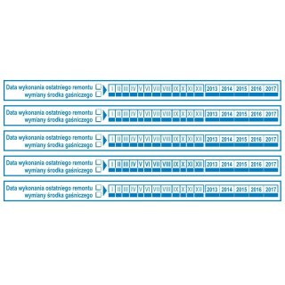 Etykieta "Data wykonania remontu/wymiany środka g"