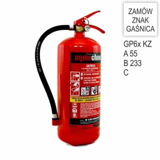 Gaśnica proszkowa GP- 6x ABC/MP