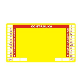 Etykieta "Kontrolka serwisowa 2022 YELL-RED 06FS