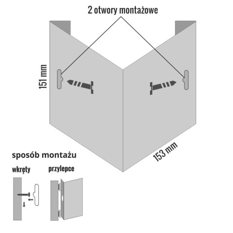 Wysięgnik do znaków 3D V 150x150 mm PCV