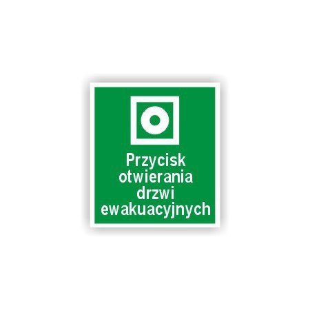 Znak 11 Przycisk otwierania drzwi ewak.100x100 FF