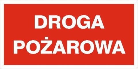 Znak 12 Droga pożarowa 400x200 PB