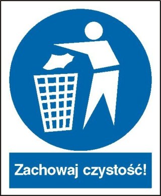 Znak Zachowaj czystość 225x275 PB