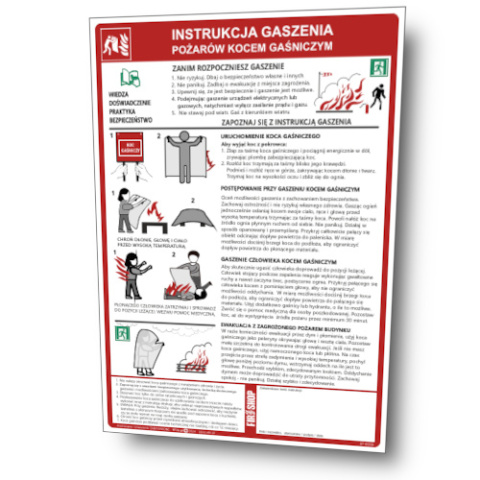 Instrukcja PPOZ gaszenia kocem gaśniczym