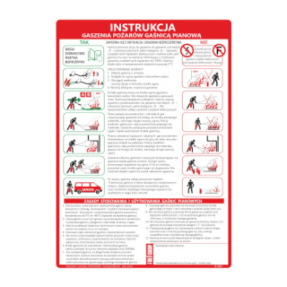 Instrukcja PPOZ gaszenia pożarów gaśnicą pianową