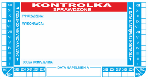 Kontrolka gaśnicy uniwersalna