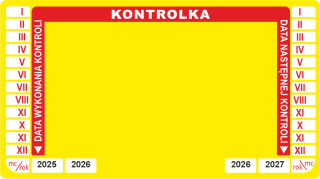 Etykieta "Kontrolka serwisowa 2022 YELL-RED 06FS