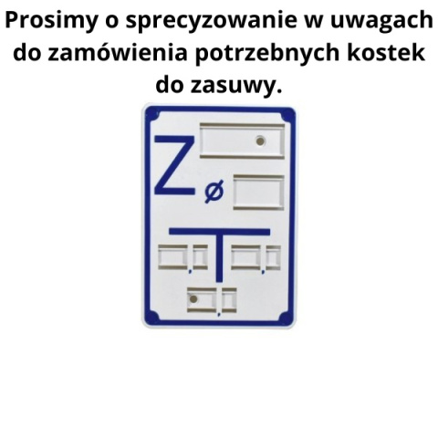 Tabliczka wodociągowa - Zasuwa Z PCV W