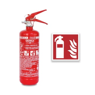 Gaśnica proszkowa GP-2x ABC /GZWM+ znak