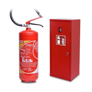 Gaśnica proszkowa GP- 6x ABC GL + Szafka SG600bo