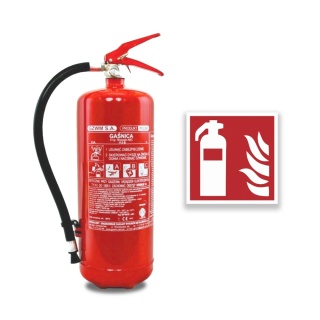 Gaśnica proszkowa GP-6x ABC /GZWM+ znak