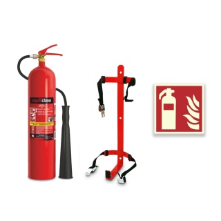 Gaśnica śniegowa GS-5x B /O + wieszak + znak