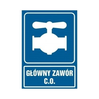 Znak 19 Główny zawór CO 150x200 PB