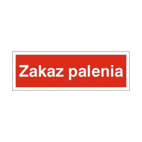 Znak 19 Zakaz palenia 100x300 PB