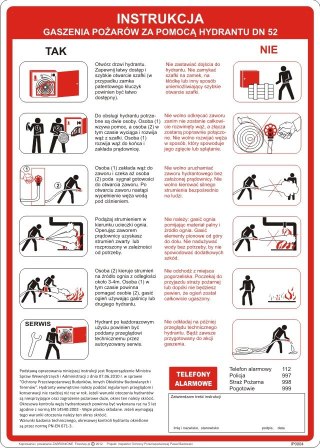 Instrukcja PPOZ gaszenia pożarów za pomocą hyd. 52