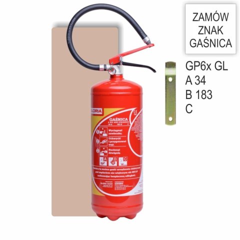 Gaśnica proszkowa GP-6x ABC GL PDE