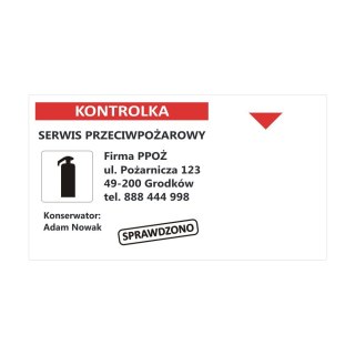 Etykieta "Kontrolka serwisowa 2022 RED 23FS