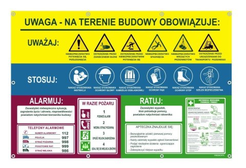 Tablica informacyjna zbiorcza - baner zwijany 100x150cm