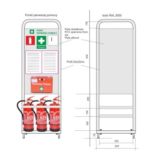 Stojak stand mobilny - safety point